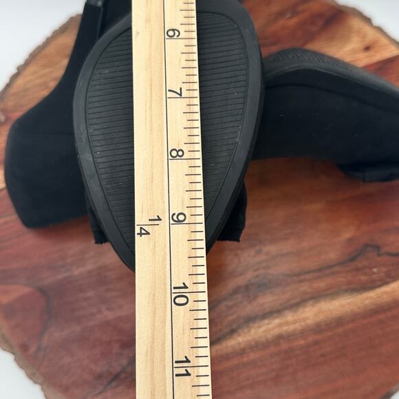 Kelly & Katie Velvet Bow Pumps Heels Size 8 Black Going Out Holiday Coquette EUC - Picture 9 of 10